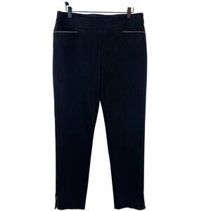 Chico’s 1.5 1.5R (10R) High Rise Slim 27” Chino Ankle Pants Stretch Black